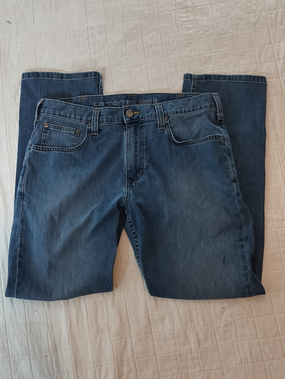Carhartt Relaxed Fit Men’s Jeans in Medium Blue